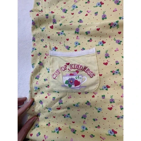 Mary Engelbreit Dream Wear  XL Nightgown Yellow Floral "Cup of Kindness" - Picture 7 of 12